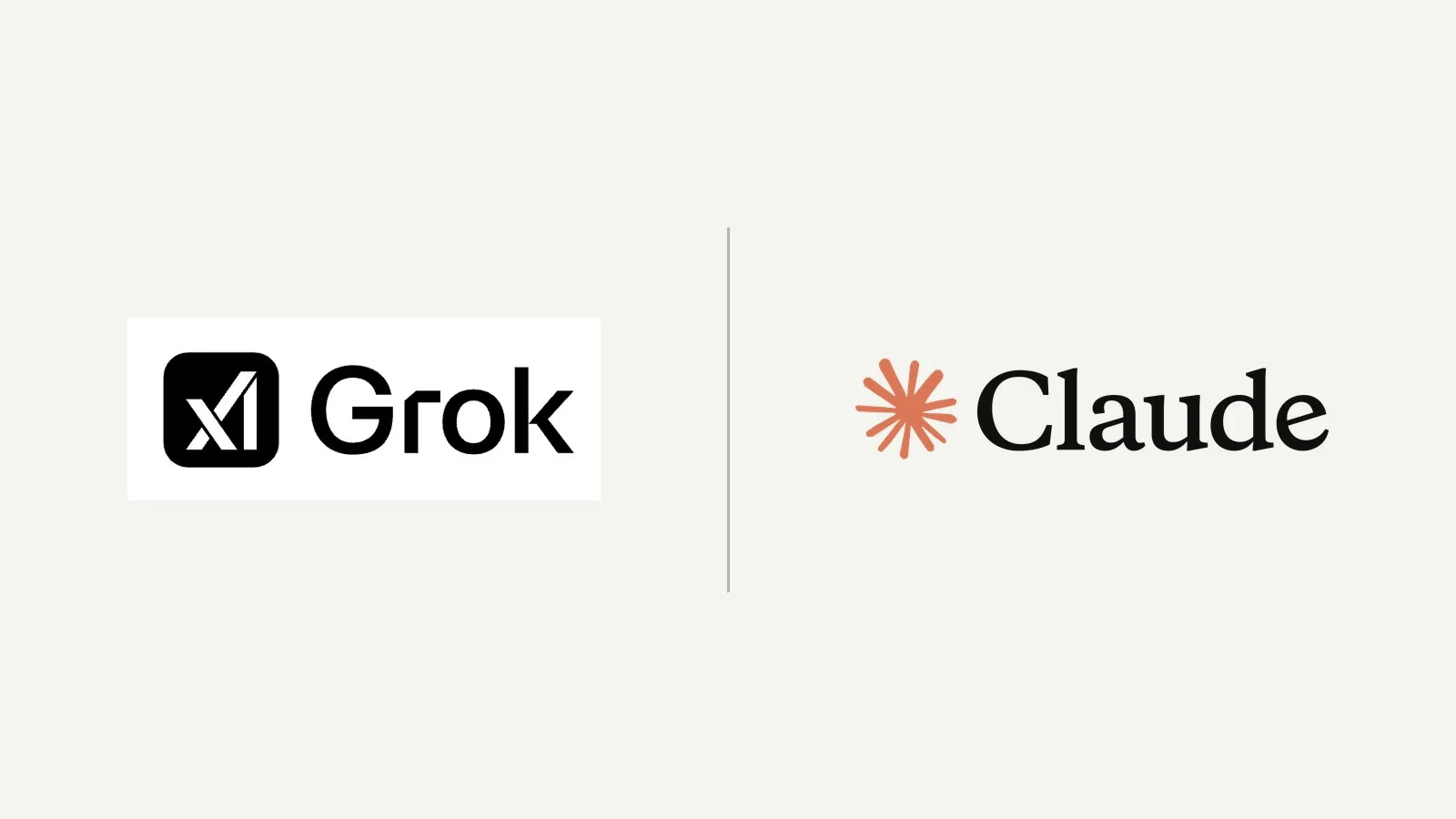 Grok and Claude logos side by side
